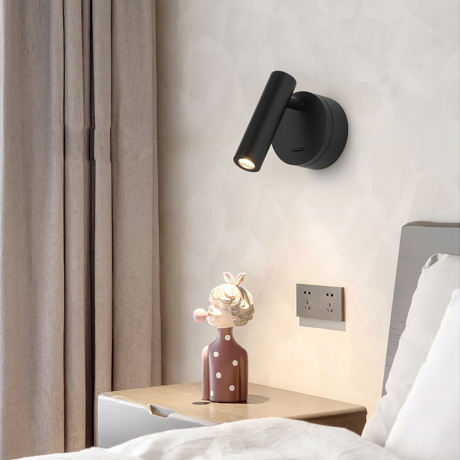 Modern LED Bedside Reading Lamp Wall Mounted Sconce for Bedroom and Living Room