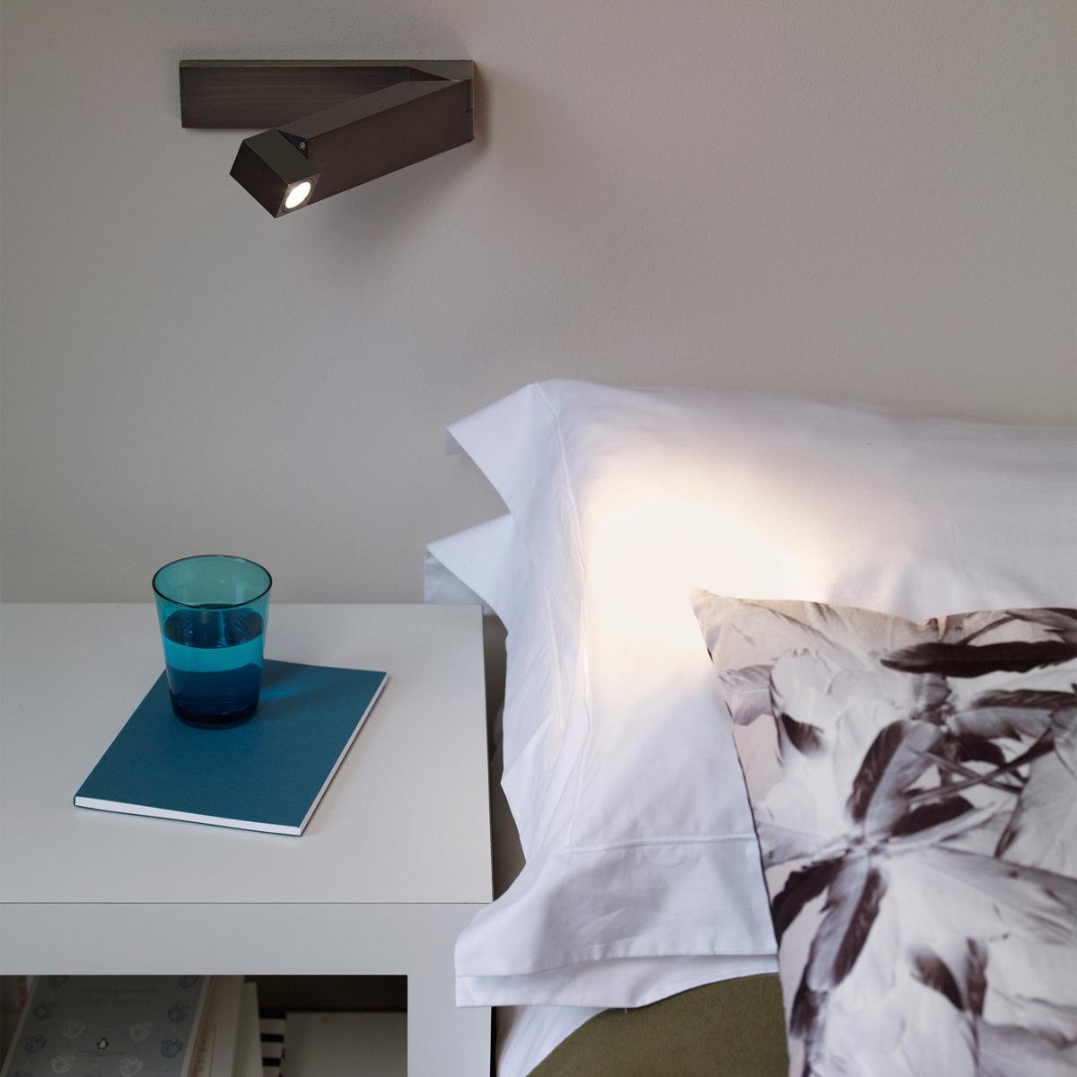 Modern LED Bedside Reading Wall Light with Pull Out Switch and Adjustable Sconce