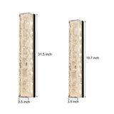 Modern LED Brass Wall Light Rectangle Ice Resin Sconce with Remote Control Dimming for Living Room