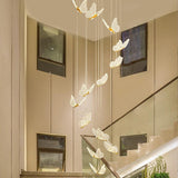 Modern LED Butterfly Chandelier Pendant Lighting for Living Room Acrylic and Metal Hanging Fixture