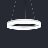 Modern LED Circle Pendant Light Acrylic Ring Chandelier for Dining Room and Kitchen