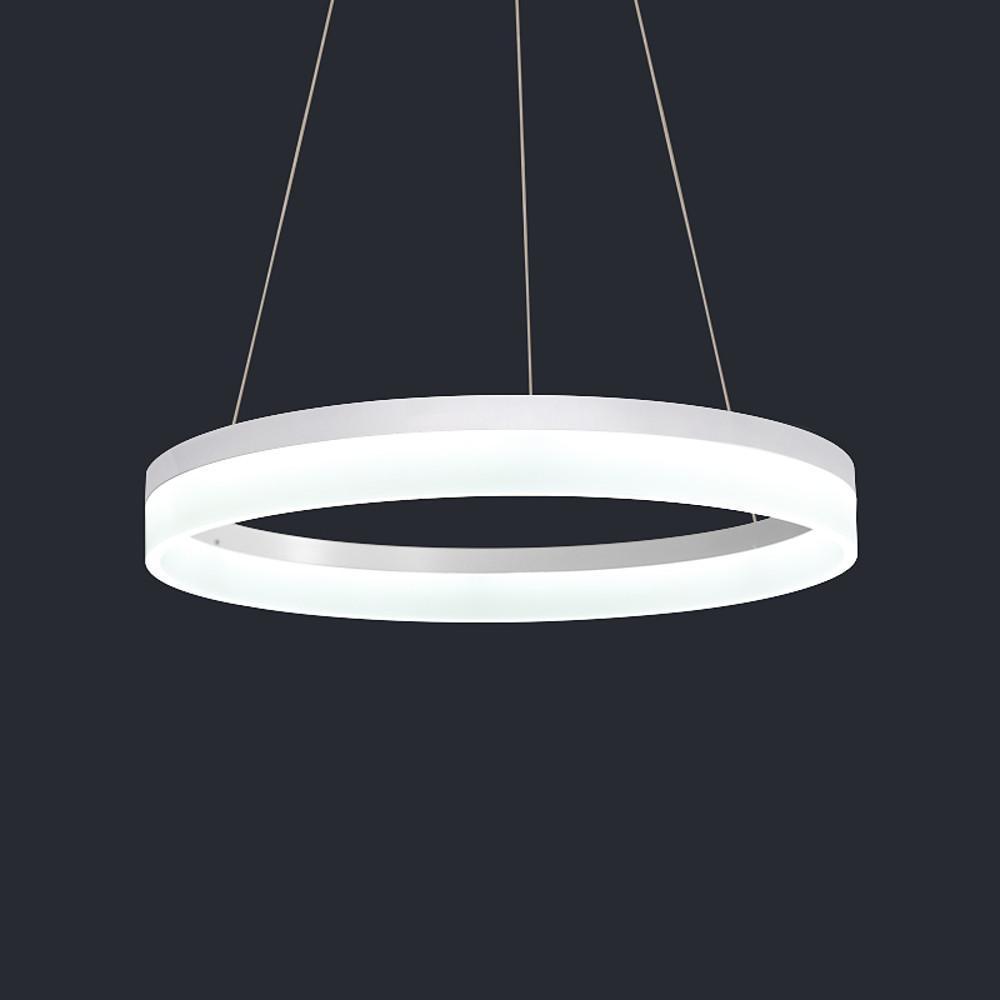 Modern LED Circle Pendant Light Acrylic Ring Chandelier for Dining Room and Kitchen