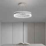 Modern LED Circular Ring Chandelier Three Step Dimming Pendant Light for Kitchen Island