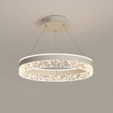 Modern LED Circular Ring Chandelier Three Step Dimming Pendant Light for Kitchen Island