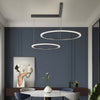 Modern LED Circular Ring Pendant Light Dimmable 2 and 3 Tier Minimalist Chandelier
