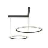 Modern LED Circular Ring Pendant Light Dimmable 2 and 3 Tier Minimalist Chandelier