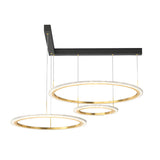 Modern LED Circular Ring Pendant Light Dimmable 2 and 3 Tier Minimalist Chandelier