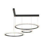 Modern LED Circular Ring Pendant Light Dimmable 2 and 3 Tier Minimalist Chandelier