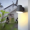 Modern LED Exterior Wall Sconce Black Cone Shape Outdoor Light Fixture for Entrances and Gardens
