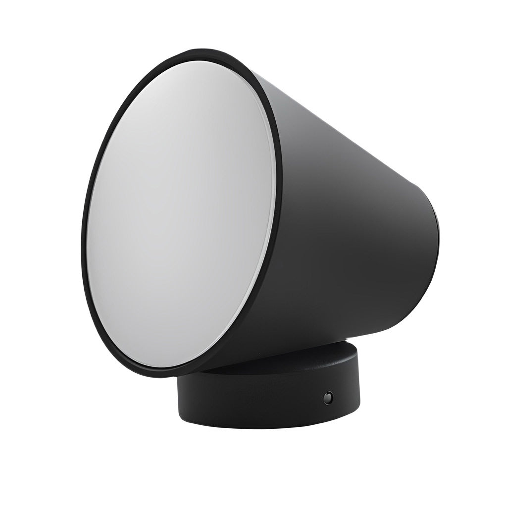 Modern LED Exterior Wall Sconce Black Cone Shape Outdoor Light Fixture for Entrances and Gardens