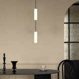 Modern LED Frosted Tube Multi Light Cluster Pendant for Staircase High Ceiling Lighting