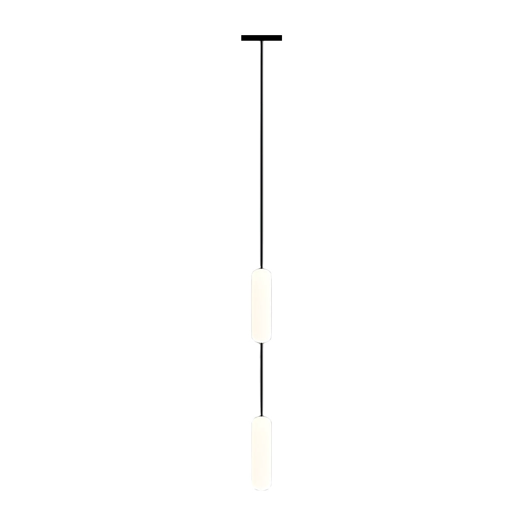 Modern LED Frosted Tube Multi Light Cluster Pendant for Staircase High Ceiling Lighting