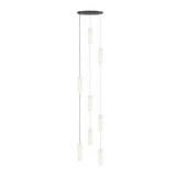 Modern LED Frosted Tube Multi Light Cluster Pendant for Staircase High Ceiling Lighting