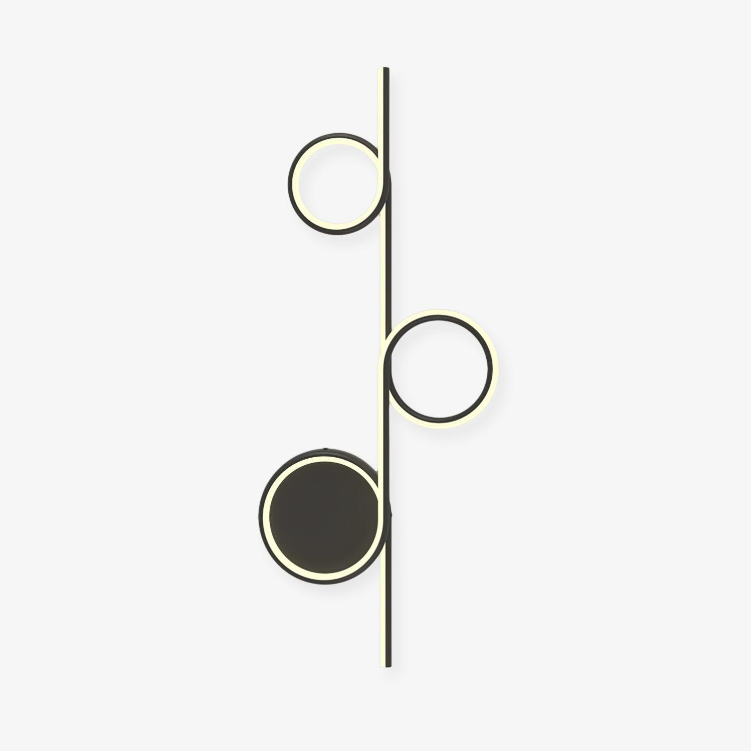 Modern LED Intertwined Ring Wall Sconce Rhythmic Circular Line Lighting Fixture