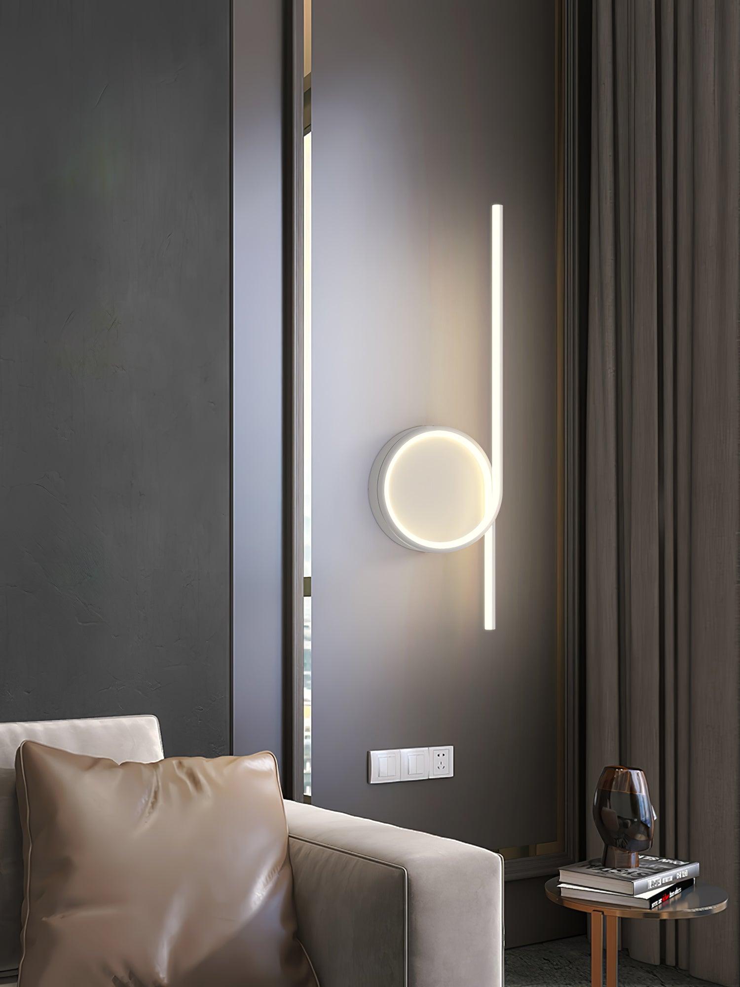 Modern LED Intertwined Ring Wall Sconce Rhythmic Circular Line Lighting Fixture