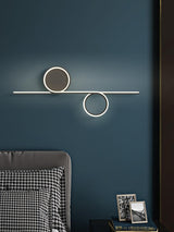 Modern LED Intertwined Ring Wall Sconce Rhythmic Circular Line Lighting Fixture