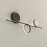 Modern LED Intertwined Ring Wall Sconce Rhythmic Circular Line Lighting Fixture