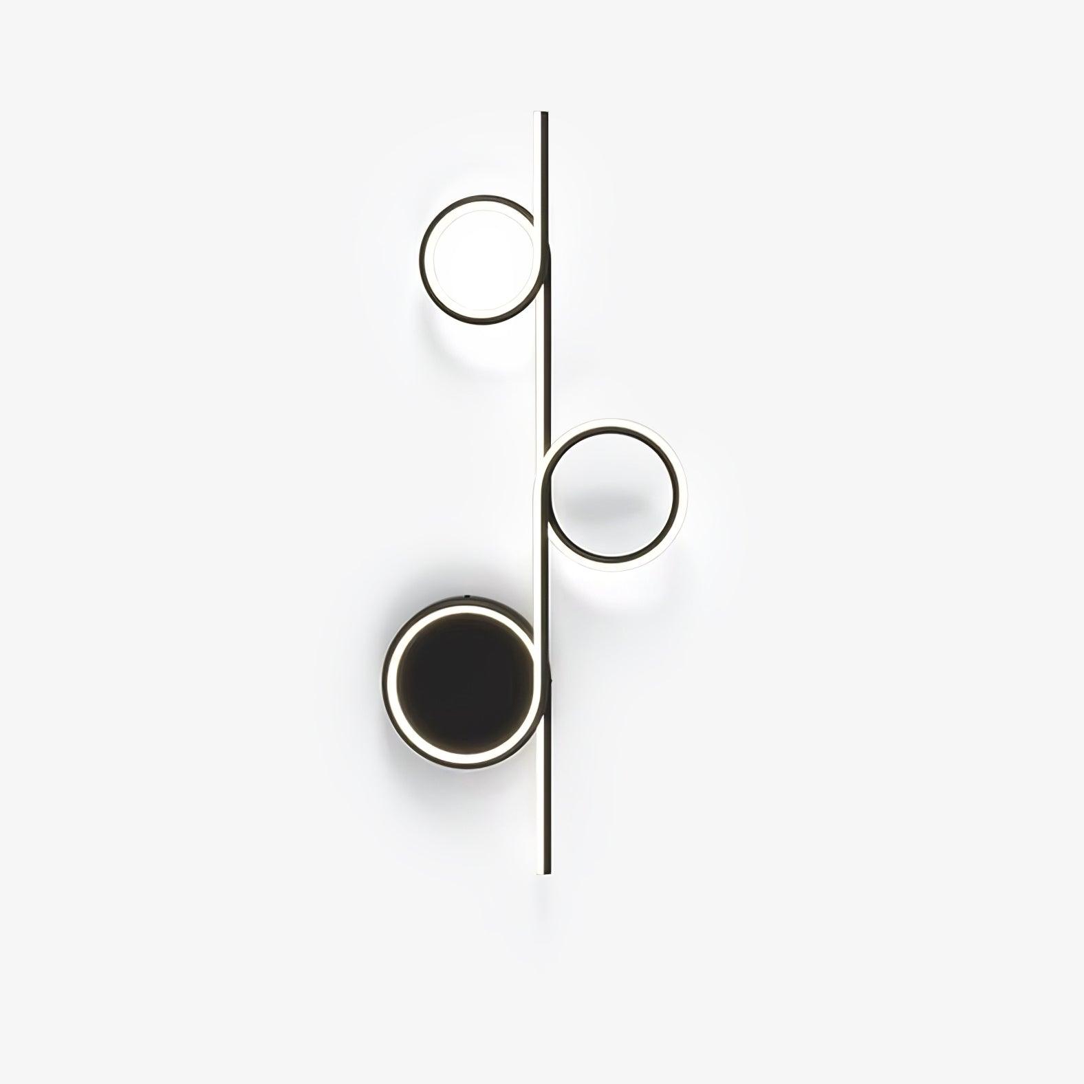 Modern LED Intertwined Ring Wall Sconce Rhythmic Circular Line Lighting Fixture
