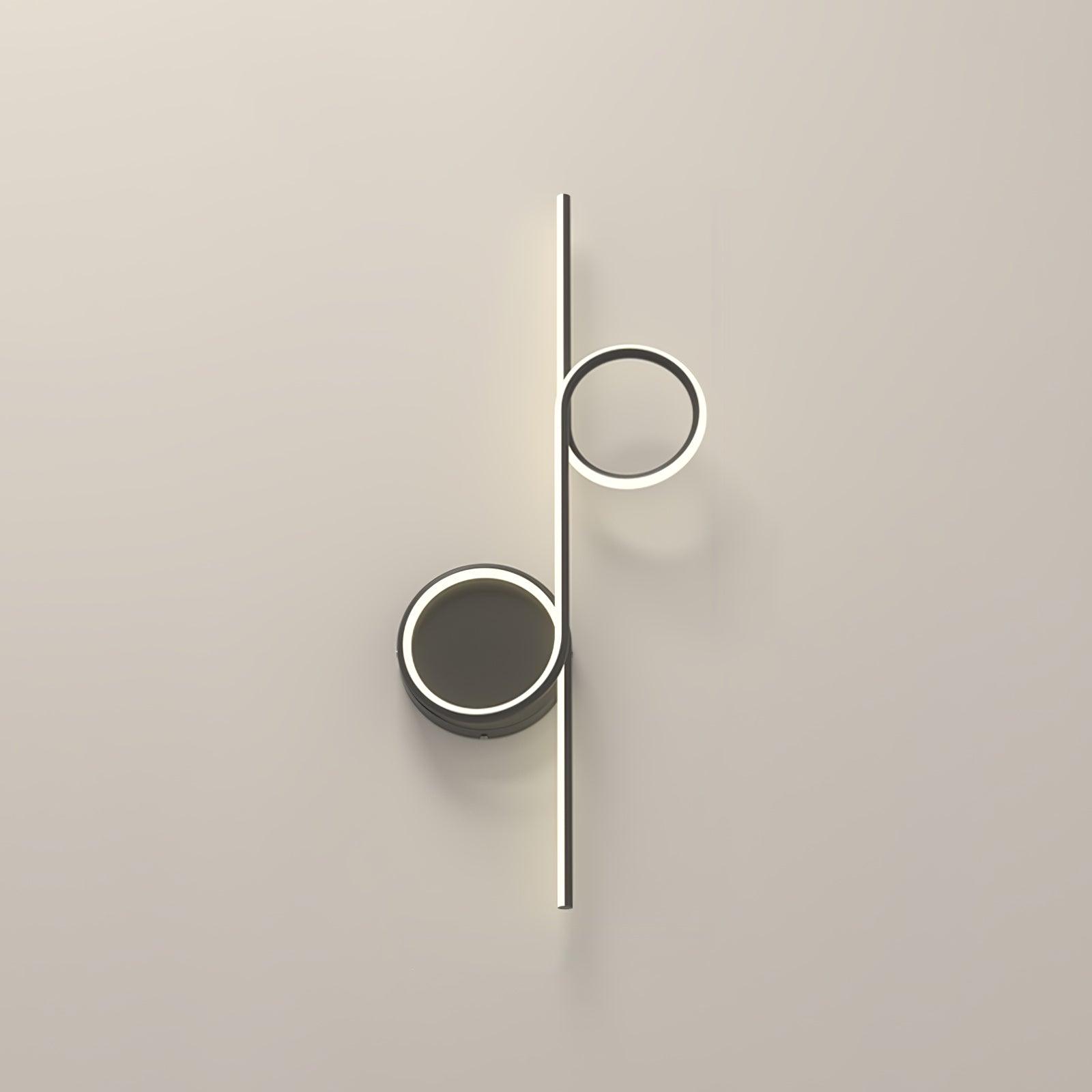 Modern LED Intertwined Ring Wall Sconce Rhythmic Circular Line Lighting Fixture