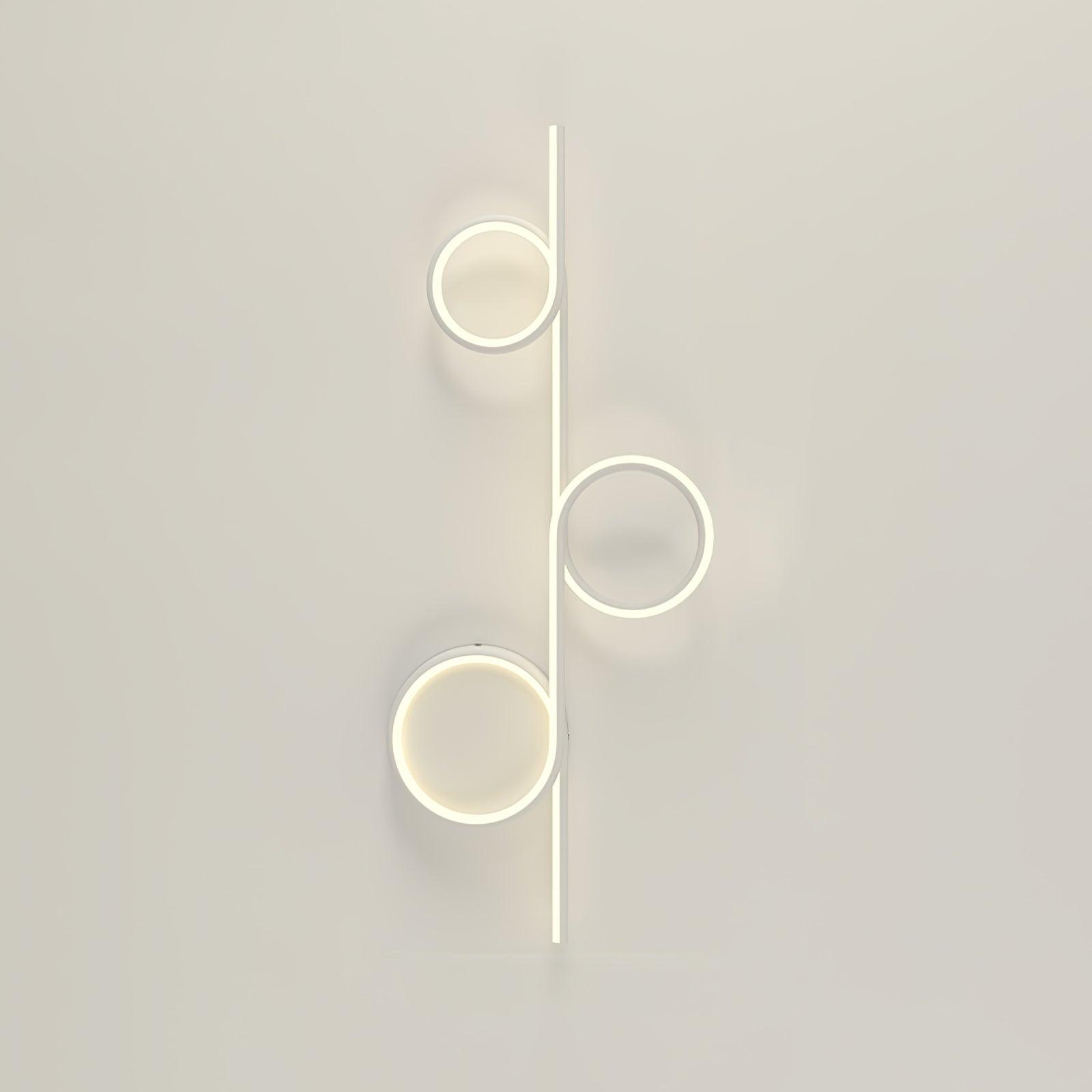Modern LED Intertwined Ring Wall Sconce Rhythmic Circular Line Lighting Fixture