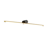 Modern LED Linear Bathroom Vanity Light with Copper Cylinder and Acrylic Bar