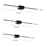 Modern LED Linear Bathroom Vanity Wall Light with Central Box Frame in Black and White