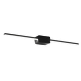 Modern LED Linear Bathroom Vanity Wall Light with Central Box Frame in Black and White