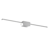 Modern LED Linear Bathroom Vanity Wall Light with Central Box Frame in Black and White