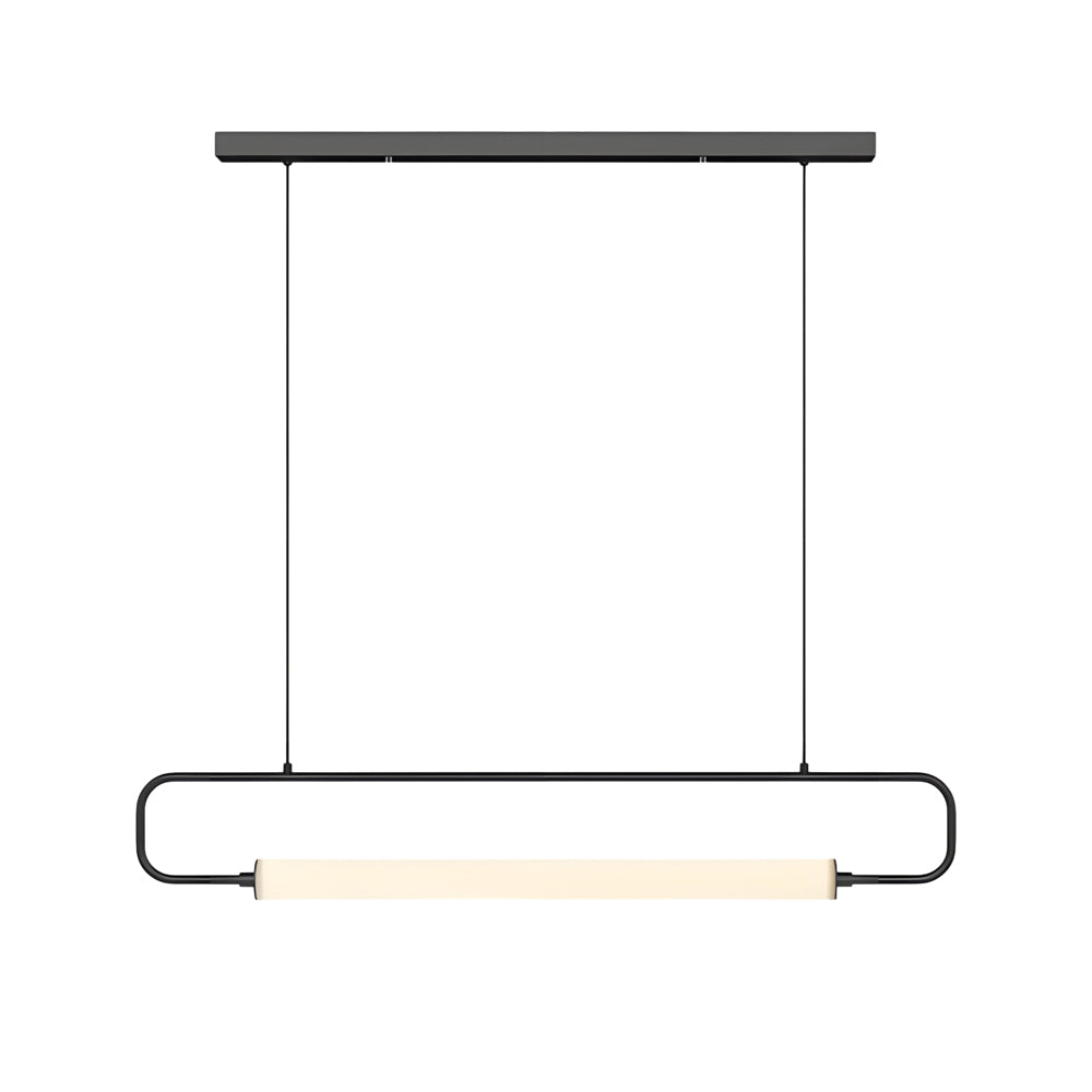 Modern LED Linear Island Pendant Light for Dining Room and Kitchen Gold Black