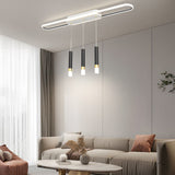 Modern LED Linear Pendant Light with Slender Cylindrical Lamps and Three Step Dimming