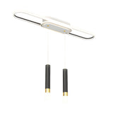 Modern LED Linear Pendant Light with Slender Cylindrical Lamps and Three Step Dimming