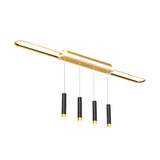 Modern LED Linear Pendant Light with Slender Cylindrical Lamps and Three Step Dimming