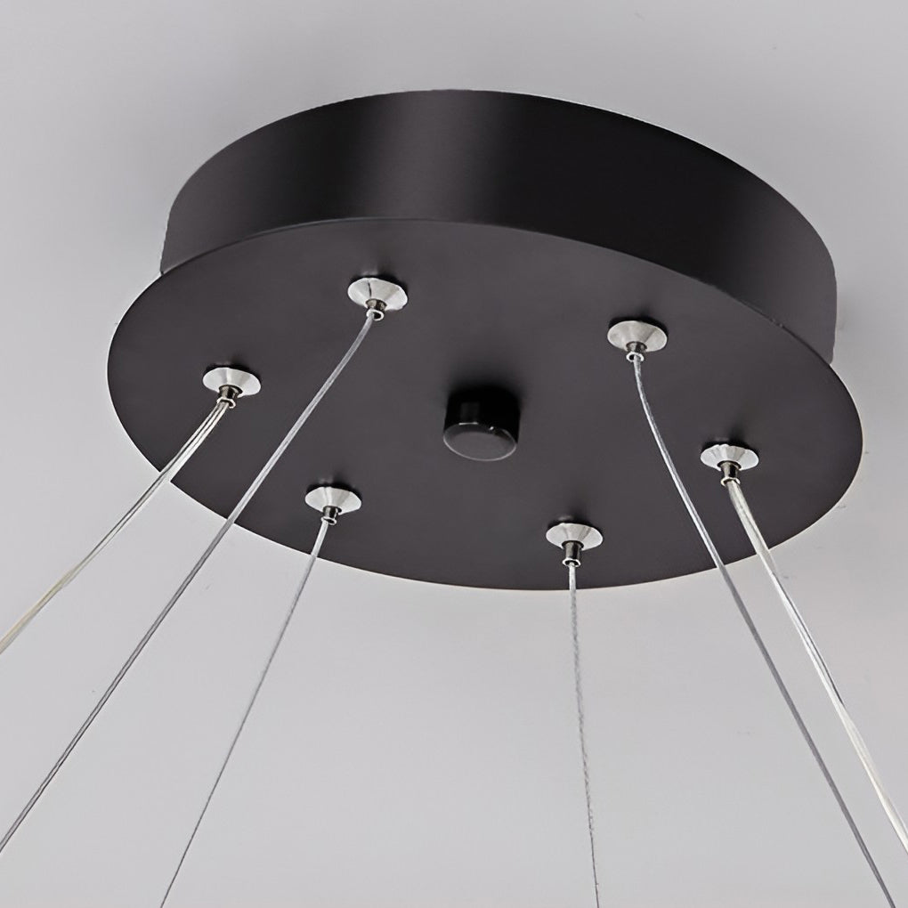Modern LED Nordic Chandelier with 3 Color Dimming for Elegant Living Room and Bedroom Lighting