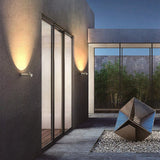 Modern LED Outdoor Cylinder Wall Sconce Waterproof Exterior Lighting for Courtyard