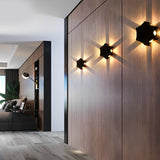 Modern LED Outdoor Facade Wall Light IP65 Waterproof Multidirectional Exterior Sconce in Black
