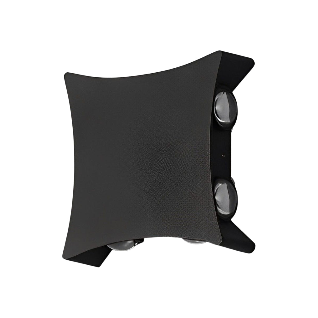 Modern LED Outdoor Facade Wall Light IP65 Waterproof Multidirectional Exterior Sconce in Black