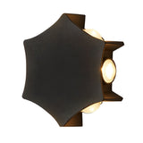 Modern LED Outdoor Facade Wall Light IP65 Waterproof Multidirectional Exterior Sconce in Black