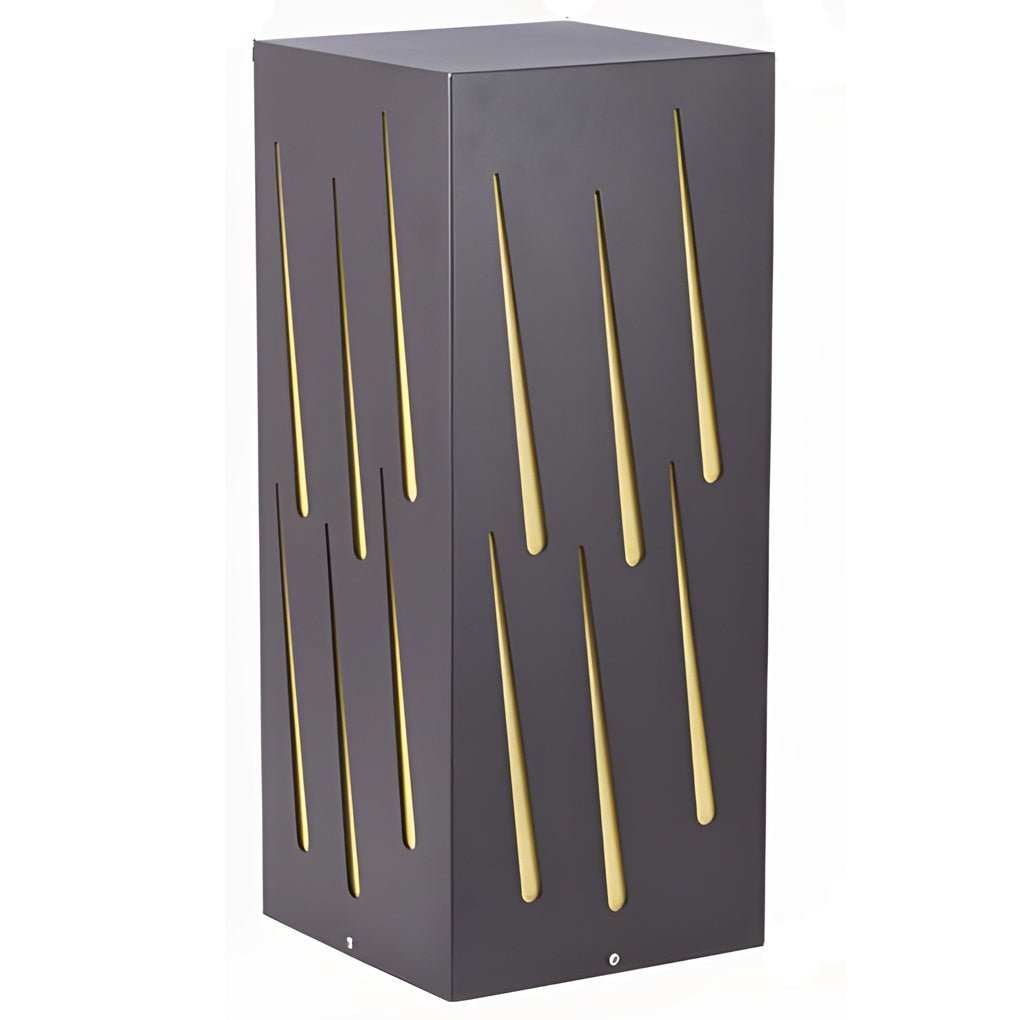 Modern LED Outdoor Garden Pillar Light Waterproof Black Exterior Post Lamp for Landscape
