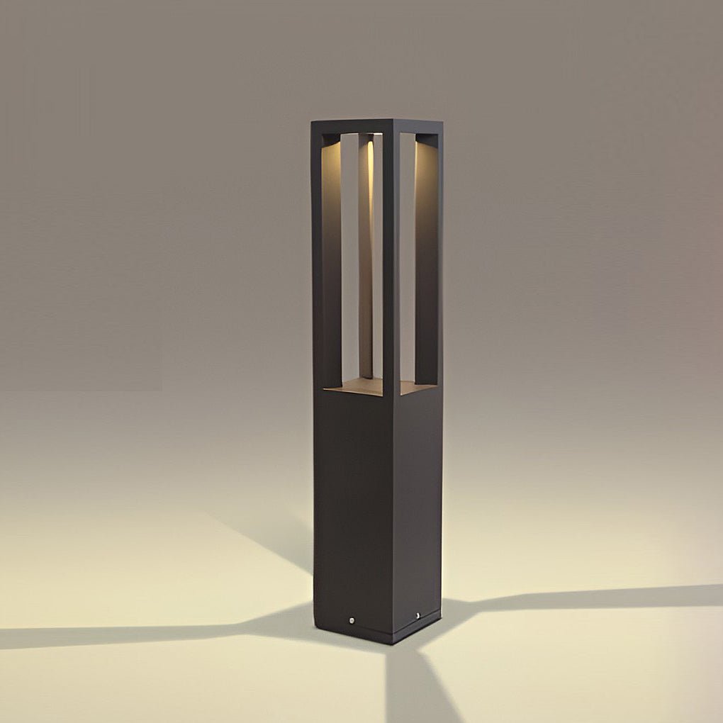 Modern LED Outdoor Post Light Waterproof Path Lamp for Garden Patio Landscape Lighting in Black