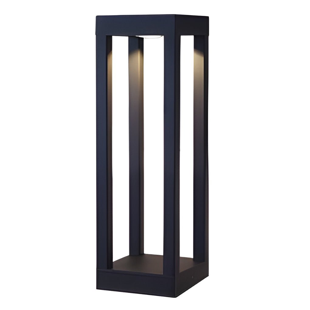 Modern LED Outdoor Post Light Waterproof Path Lamp for Garden Patio Landscape Lighting in Black