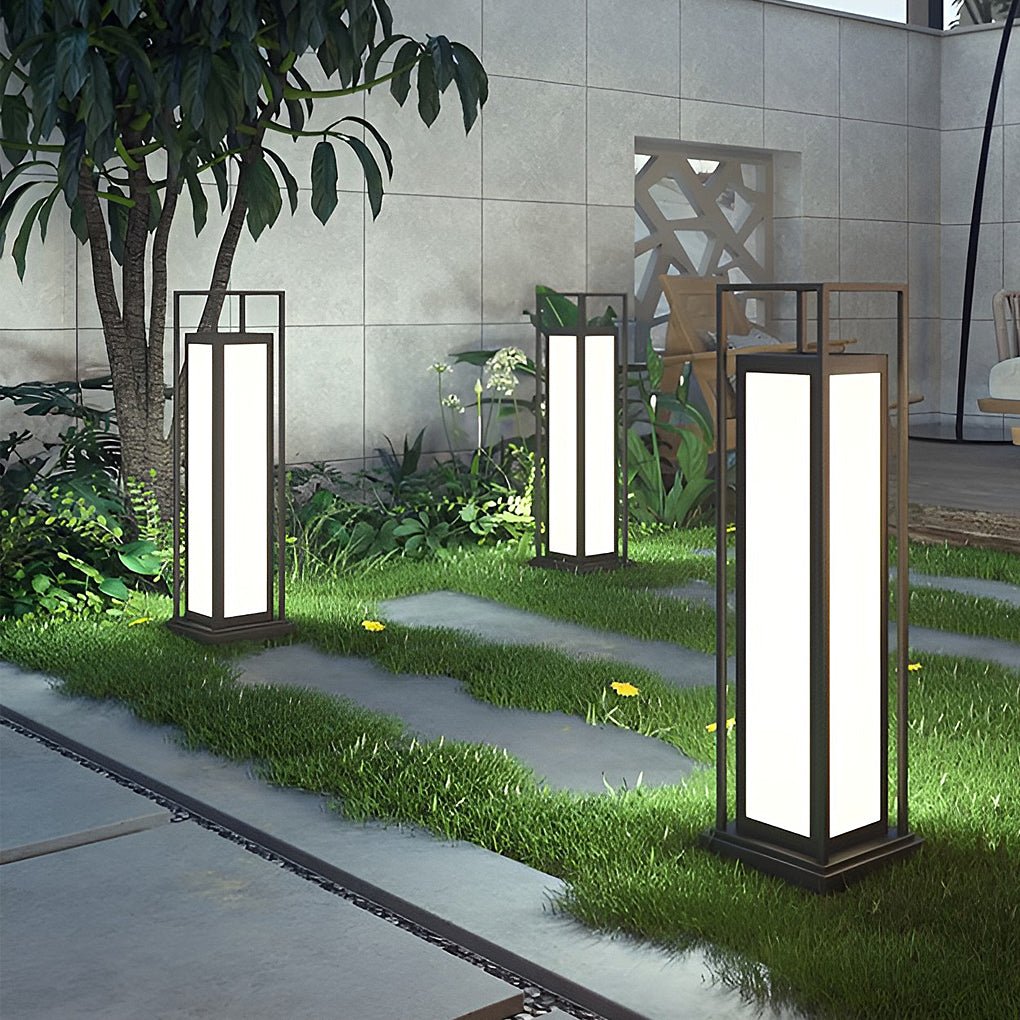 Modern LED Outdoor Post Lights Waterproof Stainless Steel Garden Pathway Deck Lighting Landscape Pillar Lamps