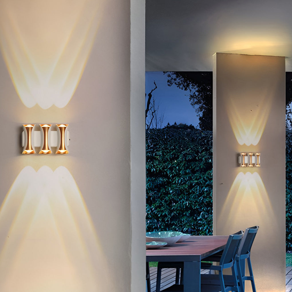 Modern LED Outdoor Wall Sconce Waterproof Up and Down Exterior Lighting for Garden and Villa