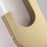 Modern LED Oval Wall Sconce 16 Inch Gold and Black Indoor Accent Lighting for Bedroom and Living Room