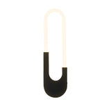 Modern LED Oval Wall Sconce 16 Inch Gold and Black Indoor Accent Lighting for Bedroom and Living Room