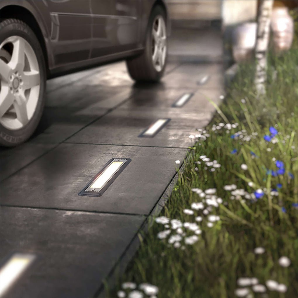 Modern LED Recessed Outdoor Path Lights Waterproof Landscape Step Lighting for Stairs and Decks