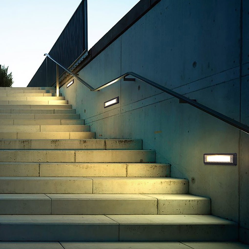 Modern LED Recessed Outdoor Path Lights Waterproof Landscape Step Lighting for Stairs and Decks