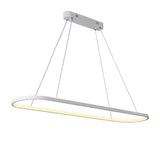 Modern LED Rectangular Island Chandelier Aluminum and Silica Gel Hanging Ceiling Light for Dining Room