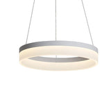 Modern LED Ring Pendant Light Circular Aluminum Acrylic Hanging Lamp for Dining Room