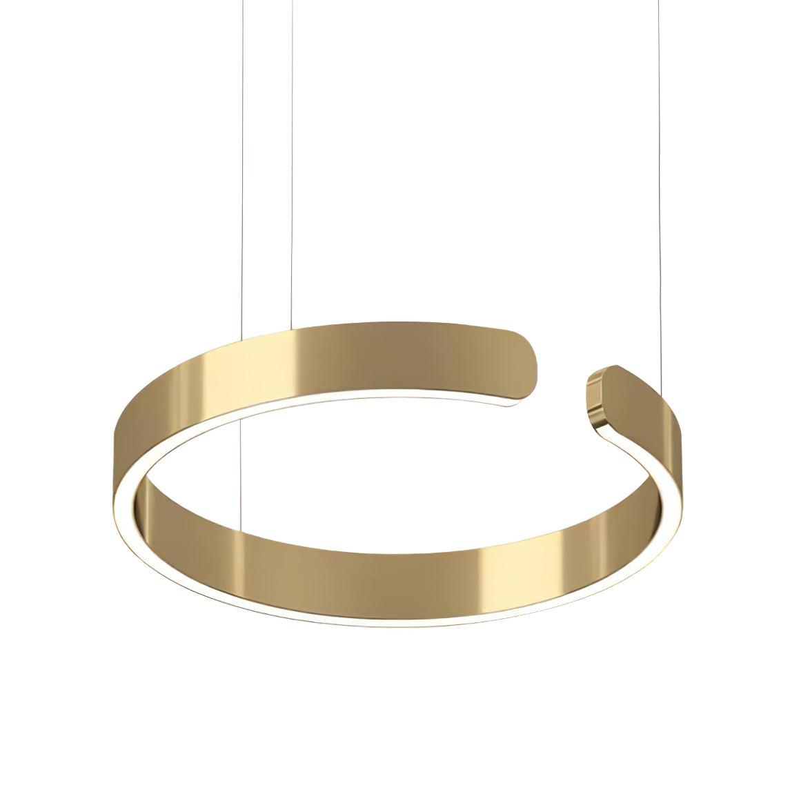 Modern LED Ring Pendant Light Circular Minimalist Chandelier for Living Room and Bedroom