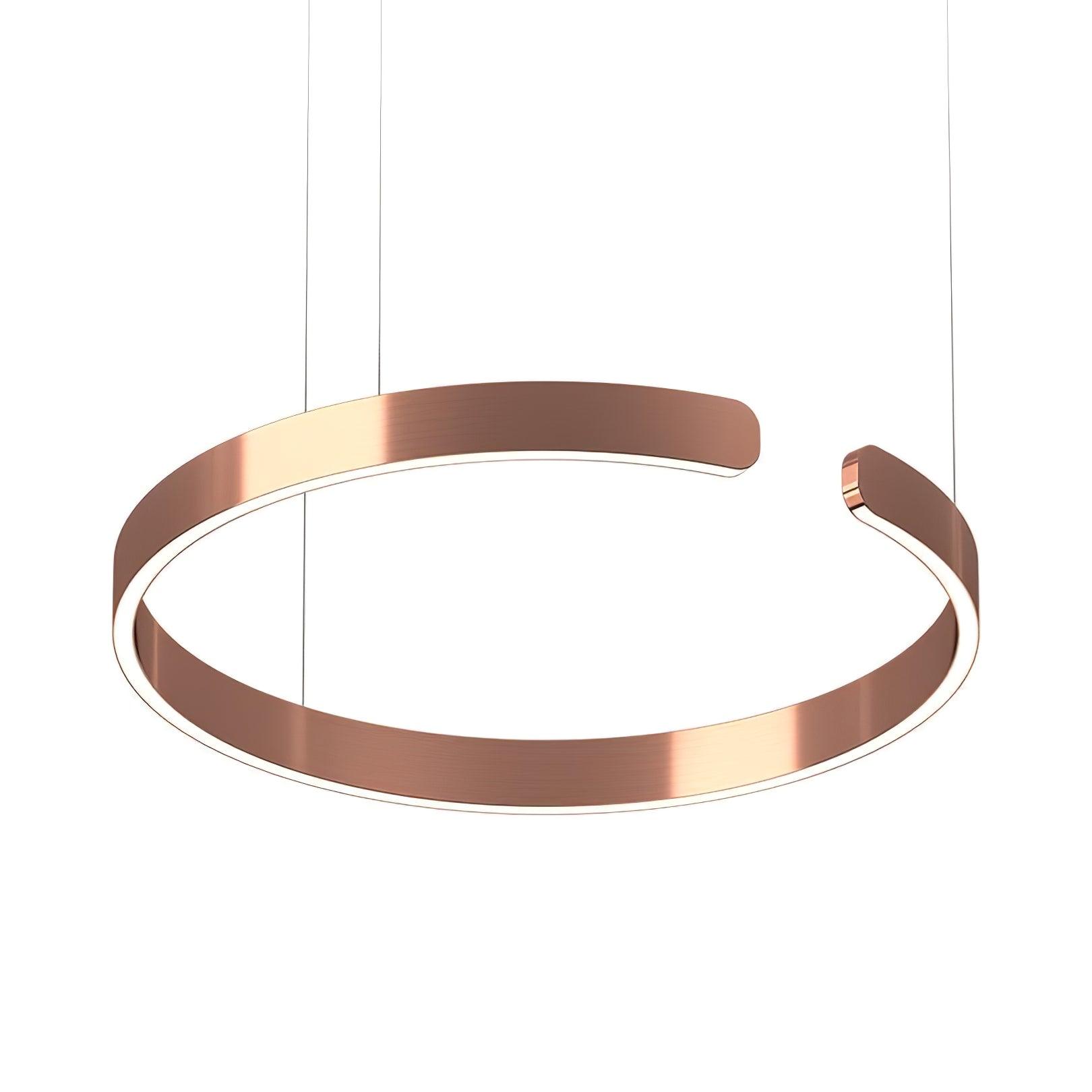 Modern LED Ring Pendant Light Circular Minimalist Chandelier for Living Room and Bedroom